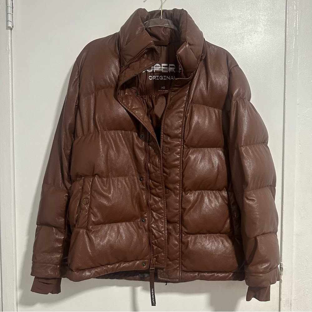 Superdry Women's Brown Puffer Jacket